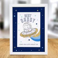 Personalised Peppa Pig Best Daddy A4 Framed Print Extra Image 1 Preview